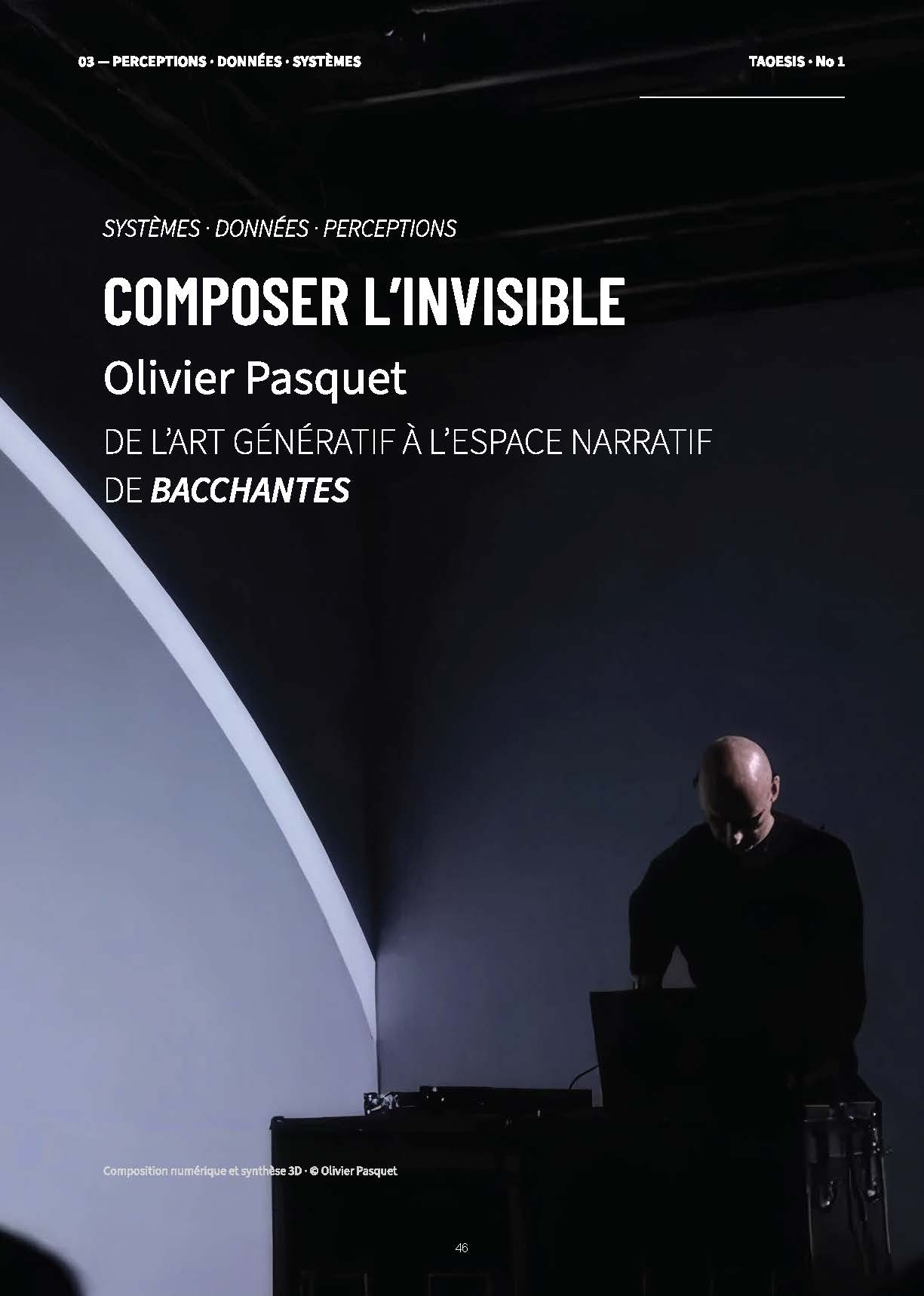 Composer l’invisible — Olivier Pasquet