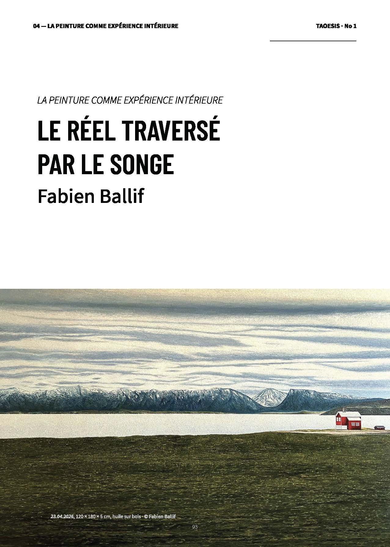 Le réel traversé par le songe — Fabien Ballif