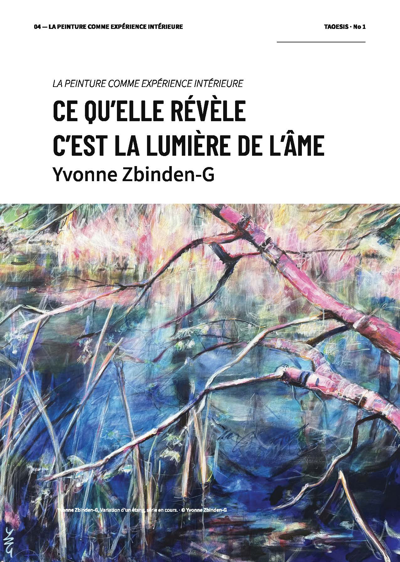 Ce qu’elle révèle c’est la lumière de l’âme — Yvonne Zbinden-G