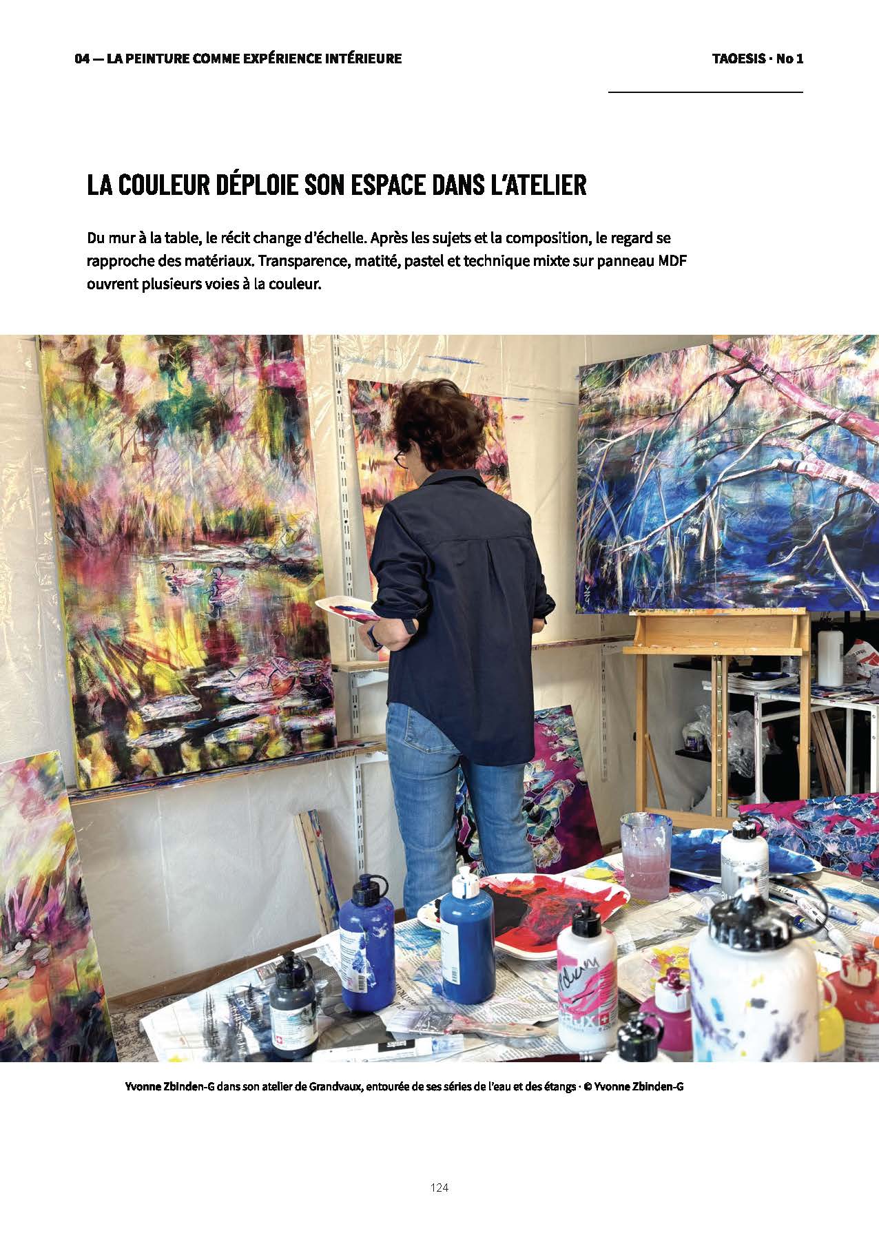 Yvonne Zbinden-G dans son atelier