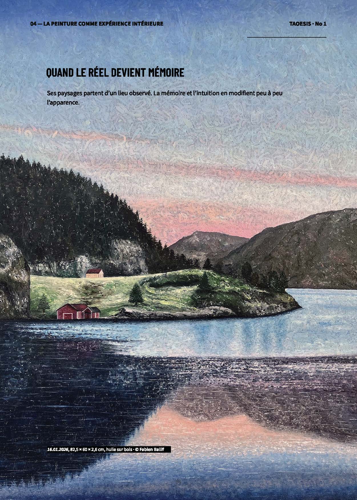Quand le réel devient mémoire — paysage peint par Fabien Ballif