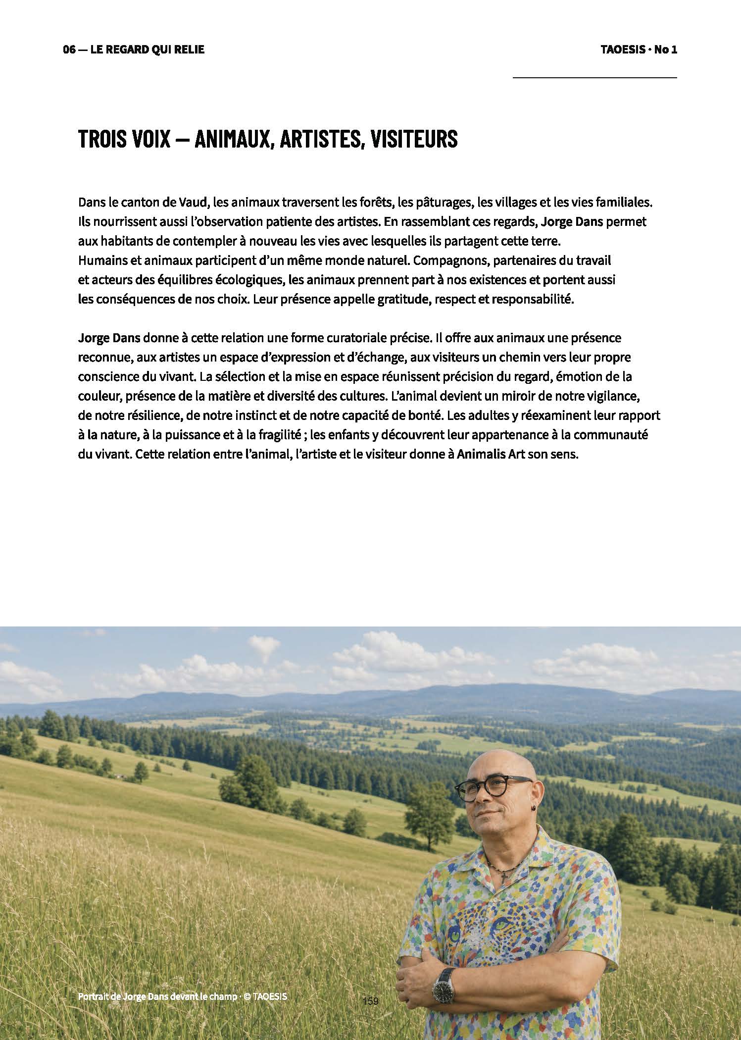 Trois voix — animaux, artistes, visiteurs, Animalis Art