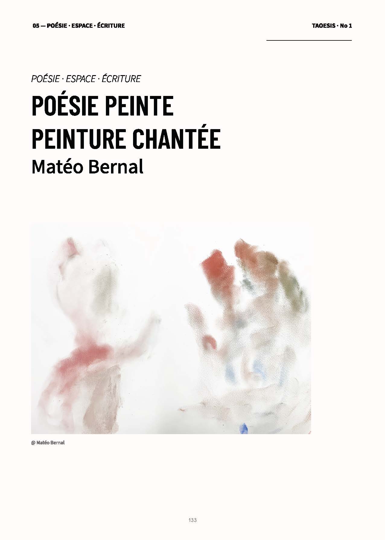 Poésie, espace, écriture — Poésie peinte, peinture chantée